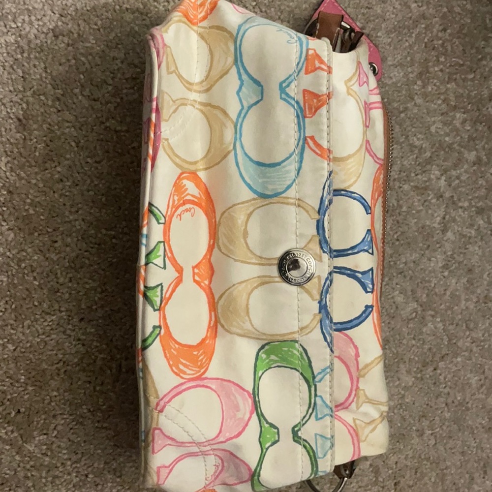 Multicolor coach purse